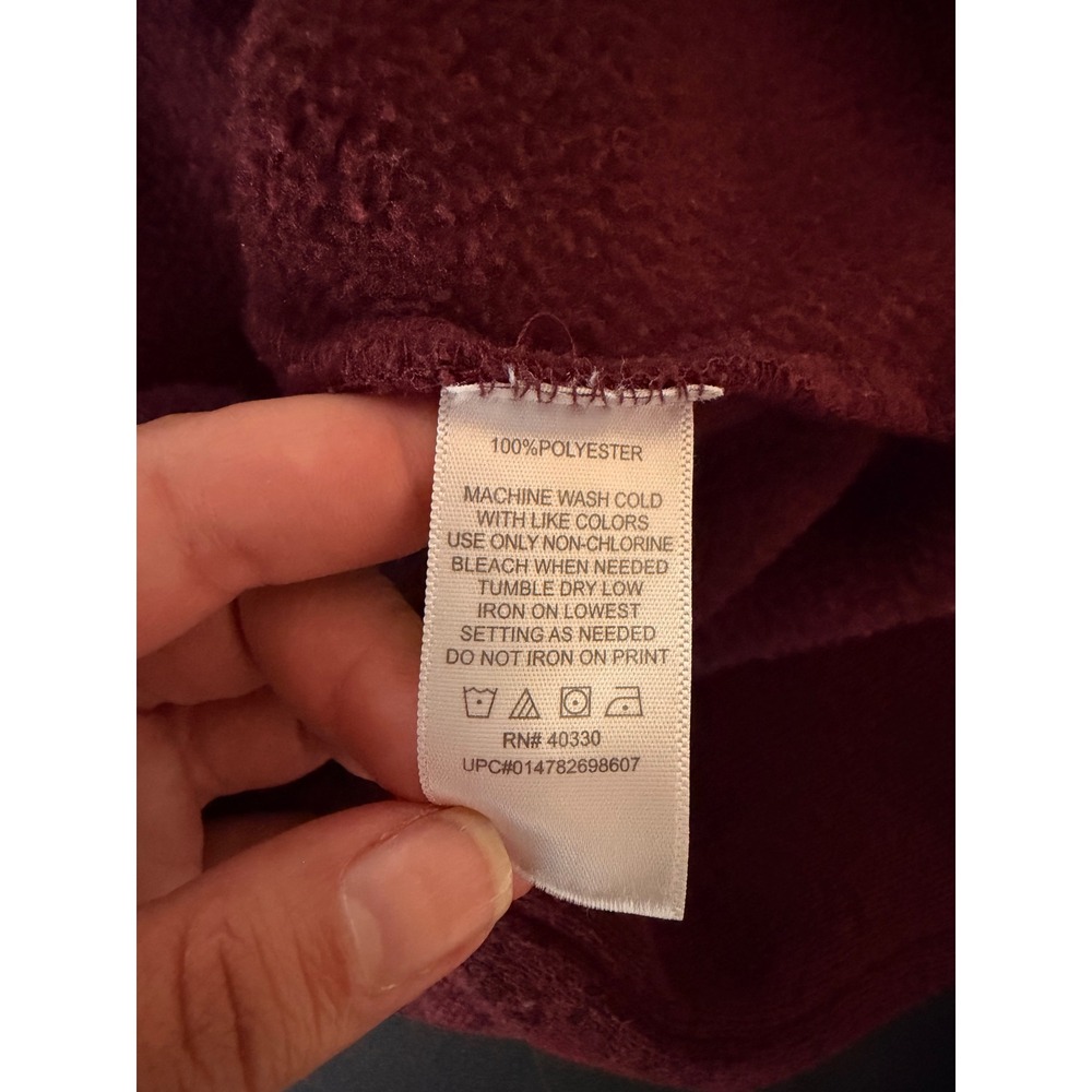 Haggar Men's 2XLT Big & Tall Burgundy Quarter Zip Sweater Fleece Pullover - Picture 7 of 10